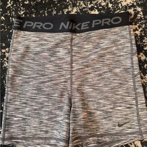 Nike Pro Black, Gray with hints of pink Athletic Shorts size Medium 3” inseam